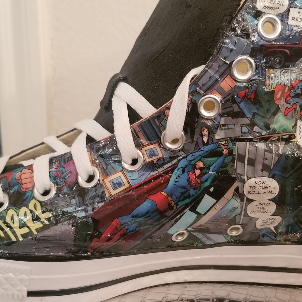 Revamped Superman Comic Book Converse View 5